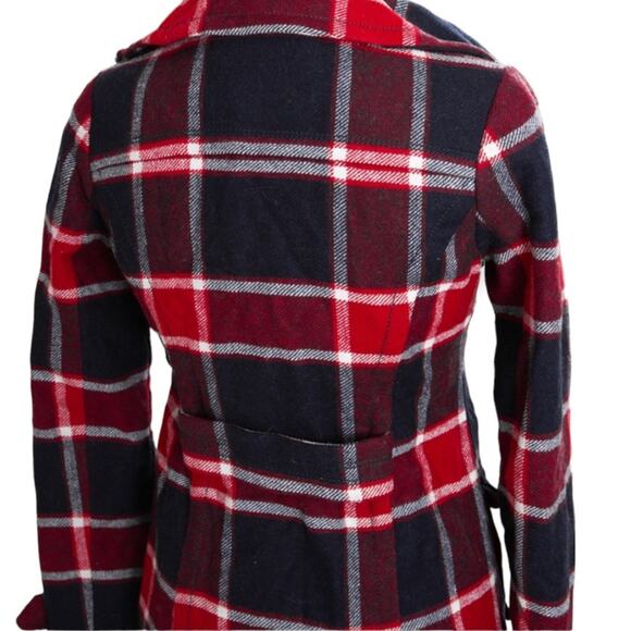 American Eagle Outfitters bold plaid
double breasted peacoat size M Like new - Picture 8 of 9